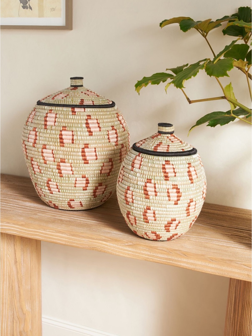 NWT 2 Anthropologie Cheetah baskets